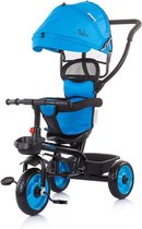 Tricycle Chipolino - Tricycle - Avec barre de poussée - Panier de rangement - Capot pliable - Blauw