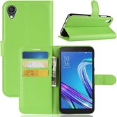 Litchi Texture Horizontale Flip Leren Case voor Asus ZenFone Live (L1) ZA550KL, met Portemonnee & Houder & Kaartsleuven (Groen)