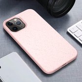 Voor iPhone 12 Pro Max Starry Series schokbestendig rietje + TPU beschermhoes (roze)