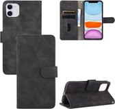 Voor iPhone 12 Max / Pro Effen Kleur Huidgevoel Magnetische Gesp Horizontale Flip Kalfsstructuur PU Lederen Case met Houder & Kaartsleuven & Portemonnee (Zwart)