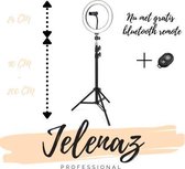 Jelenaz 26cm LED Ring Lamp || verstelbaar 116cm - 226cm || Bluetooth bediening || usb aansluiting || make up - tik tok - selfie - vlog ||
