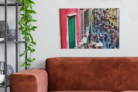 Naples d'en haut toile 2cm 90x60 cm - Tirage photo sur toile (Décoration murale salon / chambre)