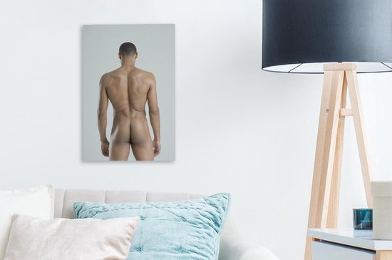 Peintures sur toile - Homme de couleur de dos - 20x30 cm - Décoration murale Art