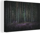 Toile de Lavande en forêt 2cm 90x60 cm - Tirage photo sur toile (Décoration murale salon / chambre)