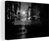 Canvas Schilderij Mistig Toronto in Film Noir - 30x20 cm - Wanddecoratie