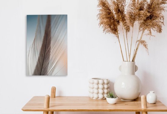 Tableau sur Toile Gros Plan d'une Plume - 20x30 cm - Décoration murale