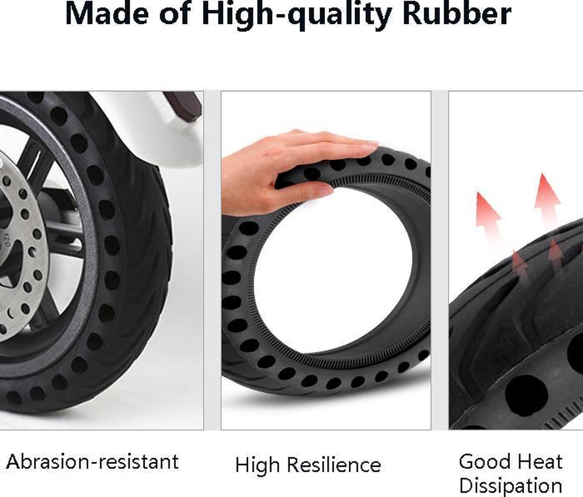 Afbeelding 3 van ZenXstore-Buitenband 8,5 inch - Volrubber geschikt voor alle steps 8,5 inch - Xiaomi-D8-ED9-Segway-Ninebot en nog meer...