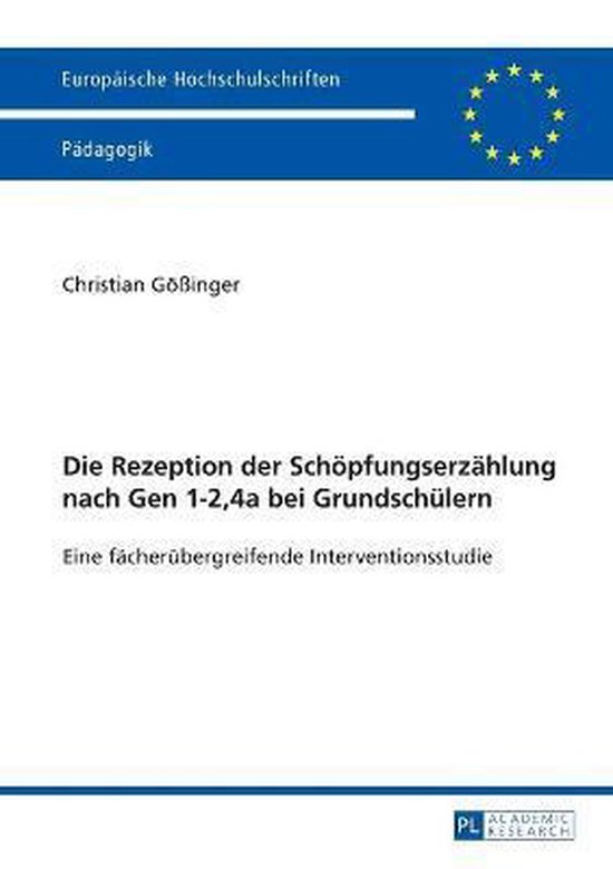 Die Rezeption Der Schoepfungserzaehlung Nach Gen 1-2,4a Bei  ... - cover
