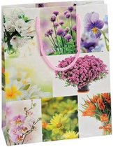 6 Cadeautasjes / Geschenktasjes - Bloemen en Planten - Afmeting: 18 x 23 x 8 cm