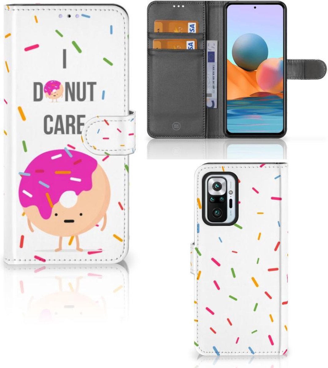 Xiaomi Redmi Note 10 Pro Book Cover Donut Roze