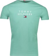 Tommy Hilfiger T-shirt Groen Normaal - Maat XS - Heren - Herfst/Winter Collectie - Katoen
