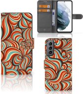 Telefoonhoesje Geschikt voor Samsung Galaxy S21 FE Book Case Retro