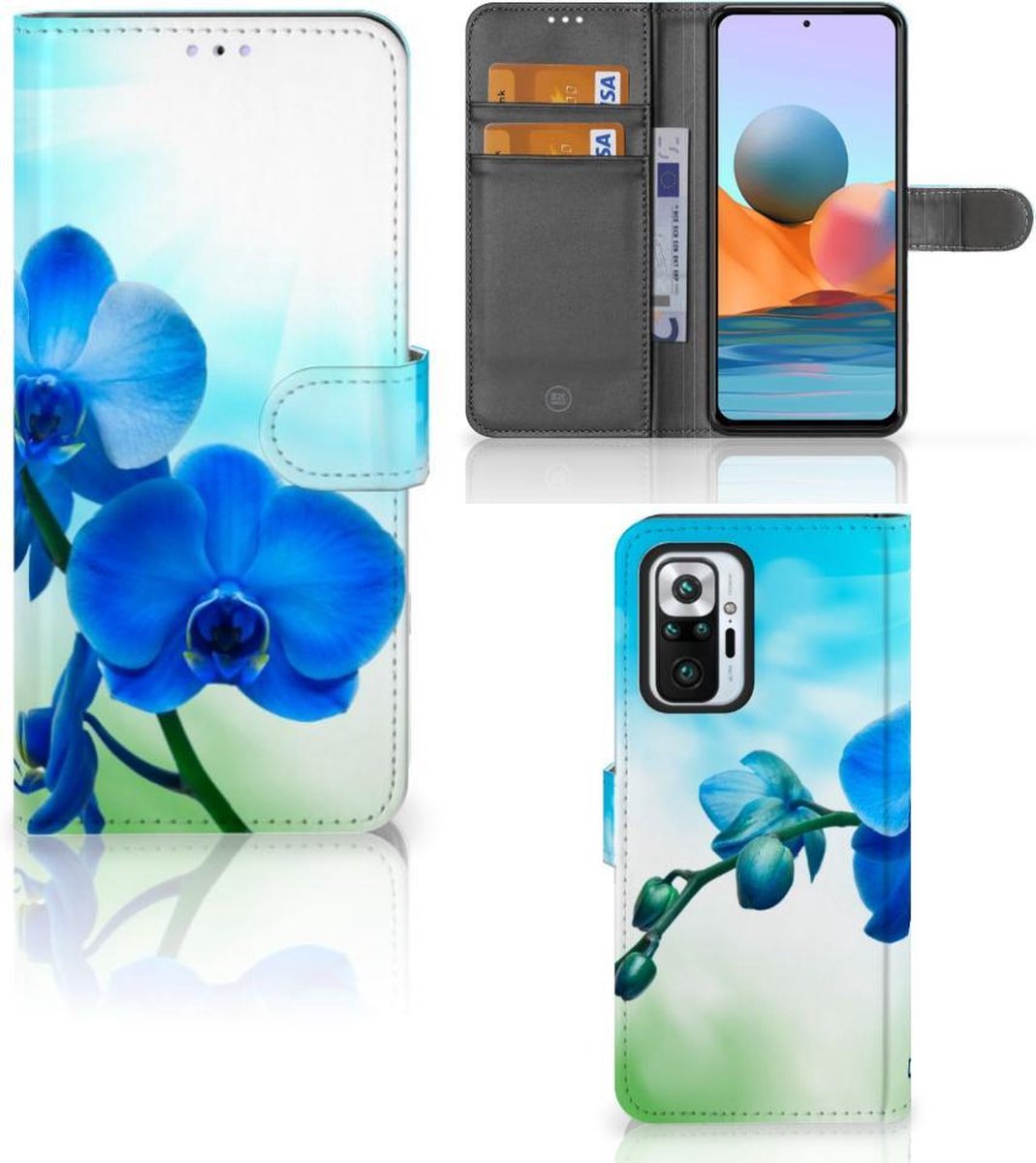Xiaomi Redmi Note 10 Pro Hoesje Orchidee Blauw - Cadeau voor je Moeder