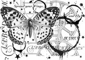 Fly and Be Free Unmounted Rubber Stamp (CI-517)