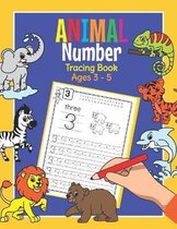 Animal Number Tracing Book Ages 3 - 5