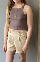 D-XEL  crop top bruin, maat 128