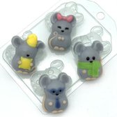Plastic mal voor zeep maken "Muizen. Mini" - Zeepmal - Gietmal- Vorm voor gietzeep - diy zeepjes maken