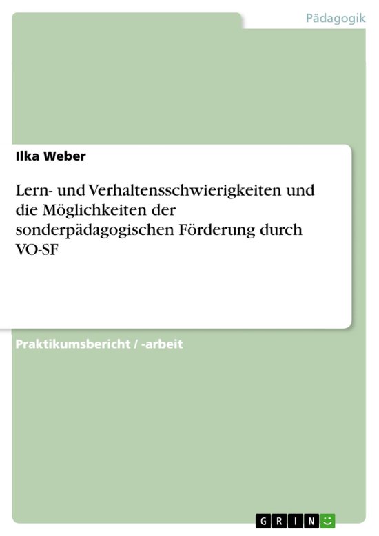 Lern- und Verhaltensschwierigkeiten und die Möglichkeiten d ... - cover