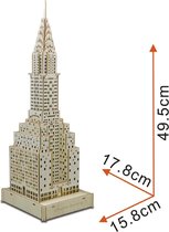 Houten modelbouwpakket - Chrysler Building 15.8 x 17.8 x 49.5 cm