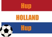 Raamsticker Vlag hup holland hup WK voetbal - Versiering oranje - Hup Holland Hup - Nederlands elftal - WK voetbal - Raamdecoratie voetbal - rood wit blauw - voetbalsupporter - raa