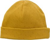 Cottonbaby Babymutsje - muts - ajour - okergeel - 0-3 mnd