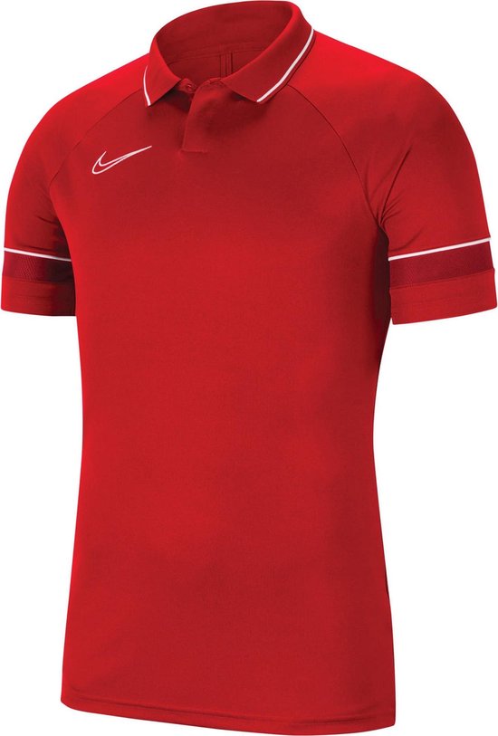 Nike Nike Dri-FIT Academy 21 Sportpolo -  - Mannen - rood - donkerrood - wit