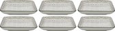 Mosaic schaaltje grijs 12,5x12,5cm - set 6 stuks