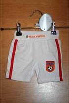 Voetbal shorts wit Goal! maat 74