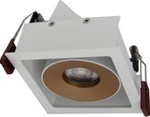 Inbouwspot LED COB Verstelbaar Dimbaar Vierkant Wit / Goud 9W 120 ° - Wit licht