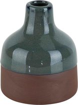 Vaas voor Bloemen - Rusty - Grijs - 10x10xh11cm - Rond Aardewerk