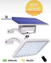 Krachtige LED Solar Wandlamp Buiten met Afstandsbediening - Solar Buitenlamp - Tuinverlichting op Zonne-energie - Security Light - Schijnwerper - Floodlight