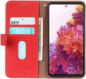 KHAZNEH Sony Xperia 1 III Hoesje Wallet Book Case Echt Leer Rood