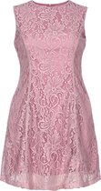 La V  A lijn kanten jurk met mouwloze Oud roze - 140