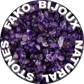 Fako Bijoux® - Morceaux Natuursteen - Copeaux de Natuursteen - Morceaux Natuursteen Irrégulière Séparation In Box - 5-8mm - 60-70 Grammes - Améthyste