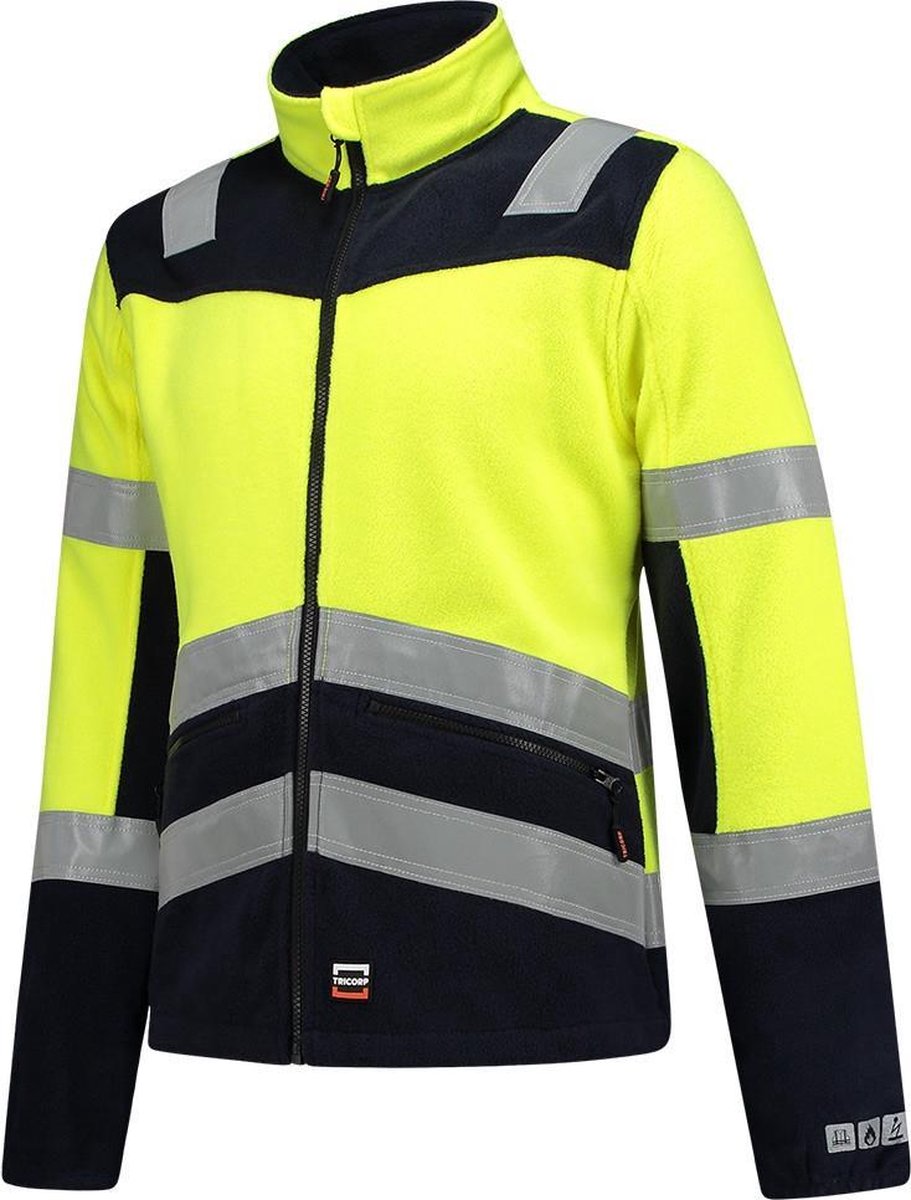 Tricorp Fleecejack Multinorm Bicolor 403013 - Mannen - Geel/Ink - M