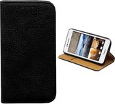 Klaphoesje - Telefoonhoesje met pashouder - Hoesje voor HTC Desire 728 - Zwart