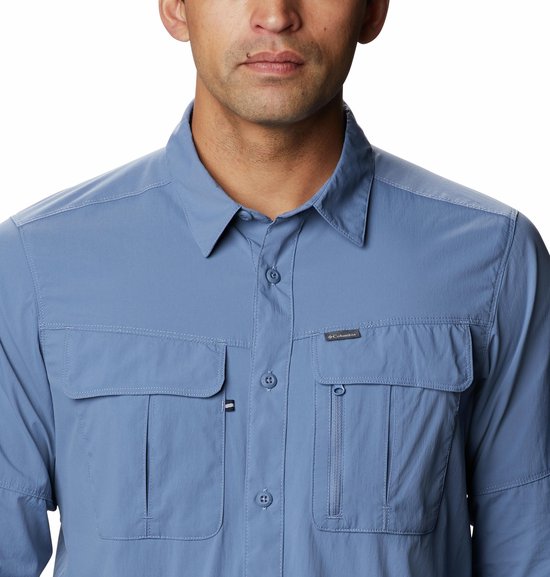 Columbia Newton Ridge Long Sleeve Shirt - Outdoorblouse - Heren - Blauw -  Maat M | bol.com