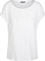 Cassis Kant en Crêpe Dames T-shirt - Maat S