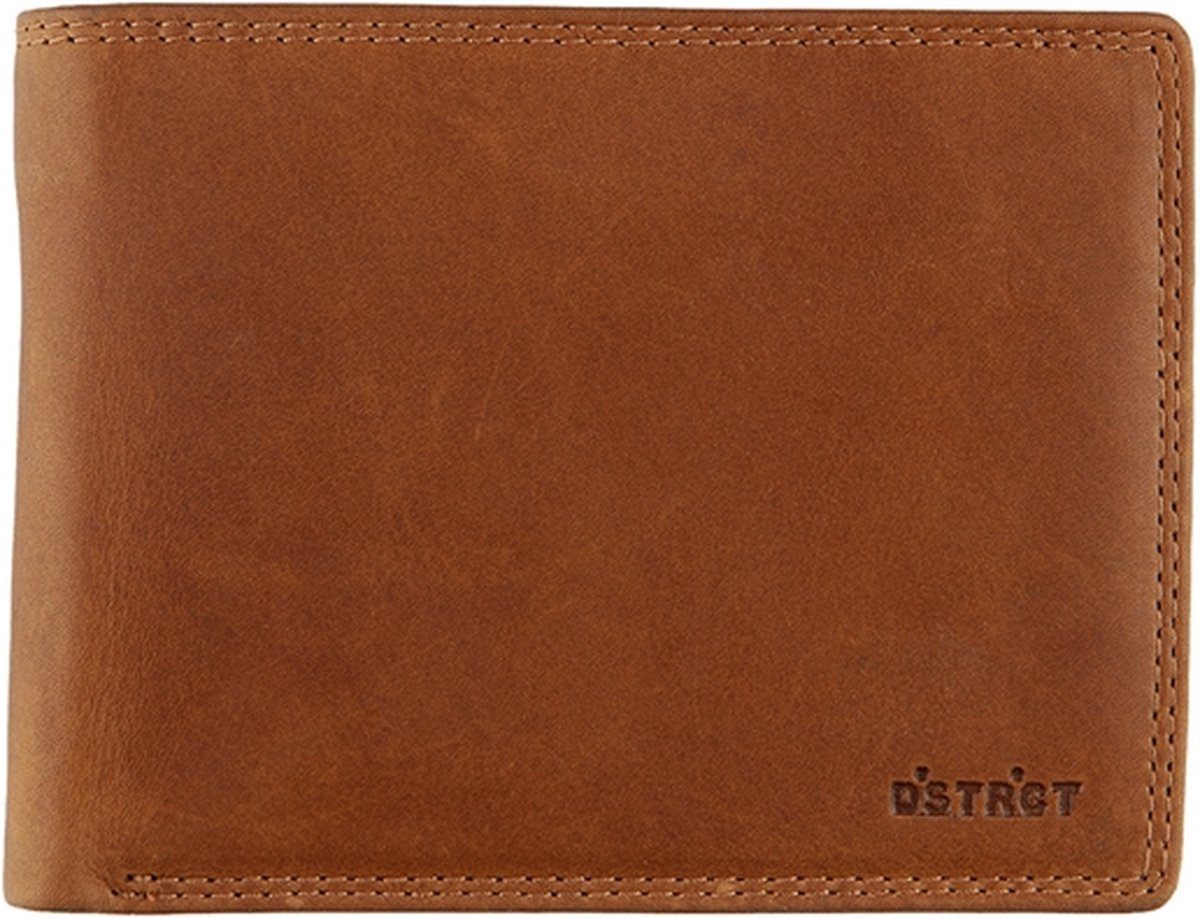 DSTRCT Wax Lane Leren Billfold RFID - Cognac