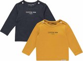 Noppies - 2pack SHIRTS - BIO Katoen - Hester Charcoal - Hester Honey Yellow - Maat 62