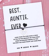 Akyol - Best auntie ever Armband - Vriendschapsarmband - Cadeau voor vriend -vriendschapsrmband - armband voor vriendinnen - Geluksarmband - Pinky promise