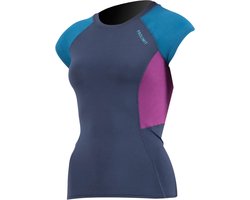 Prolimit Pure Girl S/S Rashguard Surfshirt - Maat 140  - Vrouwen - navy/donkerblauw/roze