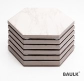 BAULK - Onderzetters voor glazen - Bamboe - Hexagon - 6 Stuks - Ecologisch