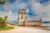 Torre de Belém, werelderfgoed in Lissabon - Foto op Tuinposter - 90 x 60 cm