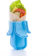 Siliconen wraphouder - Food wraps - herbruikbaar boterhamzakje - kleur blauw