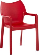Chaise de jardin - Plastique - Confortable - Rouge