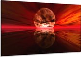 Peinture sur verre de lune | Rouge, noir, marron | 120x70cm 1Hatch | Tirage photo sur verre |  F000176