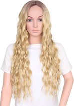 Pro-Care Ombre Blond Golf Kleur Pruik Dames - 77cm Golvend Haar - Wig - Verstelbaar - Vederlicht 320g