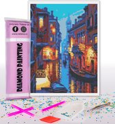 Compleet Full Diamond Painting voor volwassenen en kinderen steden - Venetië Italië - 30x40cm volledig pakket met accessoires - Cadeau tip