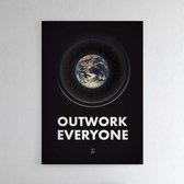 Walljar - Outwork Everyone (Space) - Muurdecoratie - Poster met lijst
